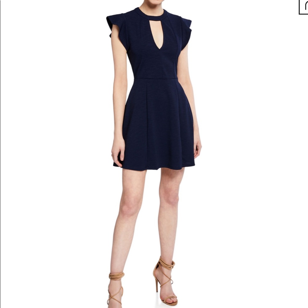 BCBGENERATION Angel Wing Cutout Fit-&-Flare Dress